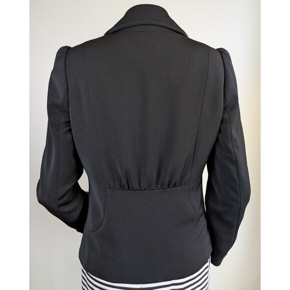 White House Black Market Blazer 8 Black Tailored Two Button Lined Classic Work - Picture 6 of 12